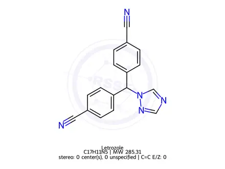 Chemical structure of Letrozole