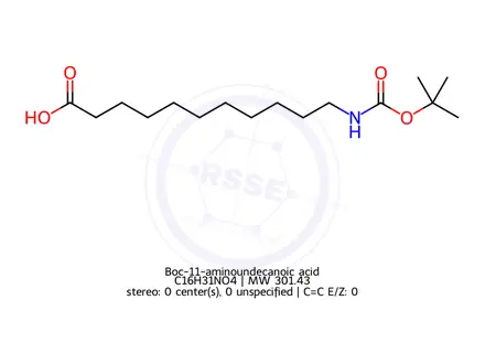 Chemical structure of Boc-11-aminoundecanoic acid