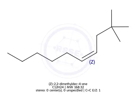 Chemical structure of (Z)-2,2-dimethyldec-4-ene