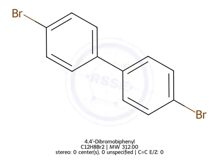 Chemical structure of 4,4'-Dibromobiphenyl