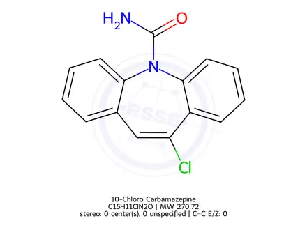 Chemical structure of 10-Chloro Carbamazepine