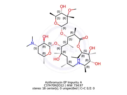 Chemical structure of Azithromycin Impurity A