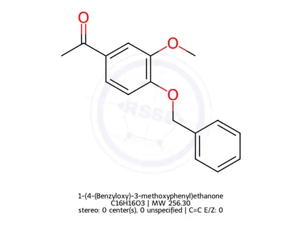 Chemical structure of 1-(4-(Benzyloxy)-3-methoxyphenyl)ethanone