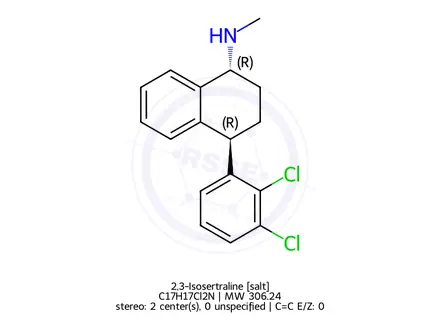 Chemical structure of 2,3-Isosertraline