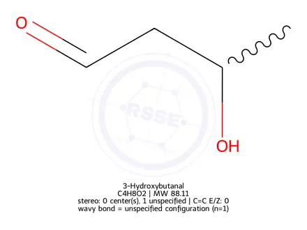 Chemical structure of 3-Hydroxybutanal