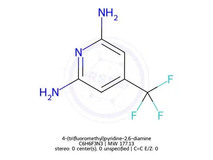 Chemical structure of 4-(trifluoromethyl)pyridine-2,6-diamine