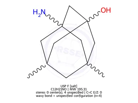 Chemical structure of Memantine Impurity IV (1-Amino-3-Hydroxy-5,7-Dimethyl Adamantane)
