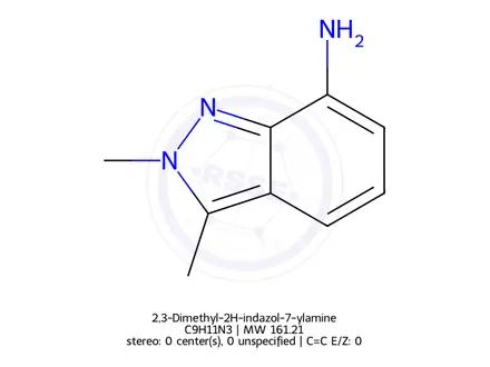 Chemical structure of 2,3-Dimethyl-2H-indazol-7-ylamine