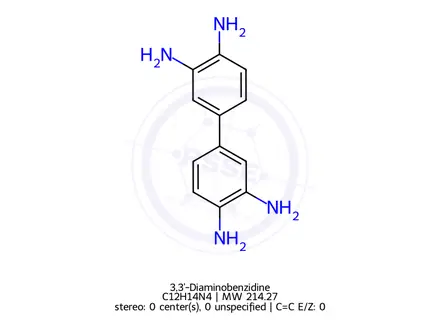 Chemical structure of 3,3'-Diaminobenzidine