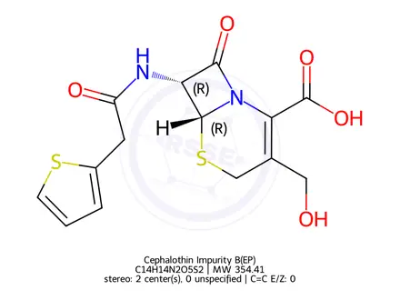 Chemical structure of Cefalotin impurity B