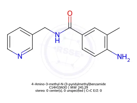 Chemical structure of 4-Amino-3-methyl-N-(3-pyridylmethyl)benzamide