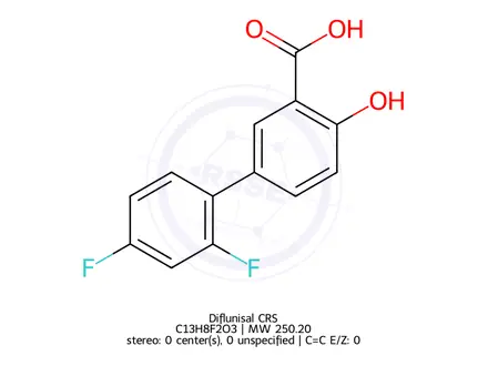 Chemical structure of Diflunisal CRS