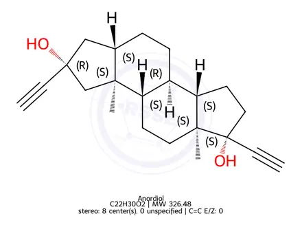 Chemical structure of Anordiol