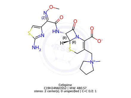 Chemical structure of Cefepime