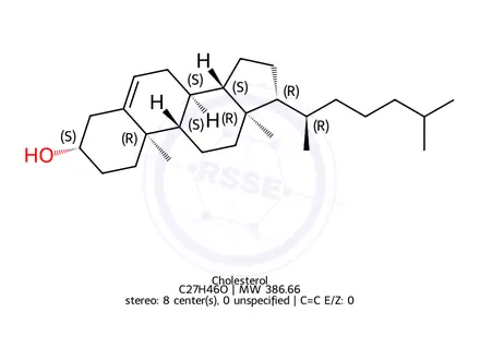 Chemical structure of Cholesterol