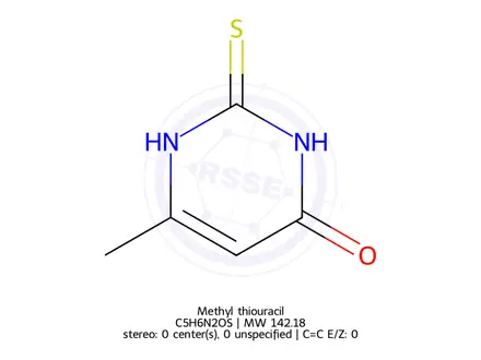 Chemical structure of Methylthiouracil