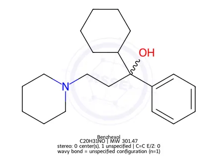 Chemical structure of Benzhexol