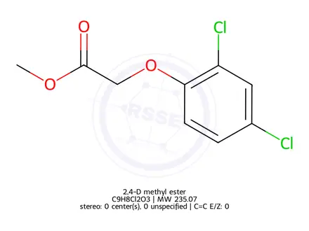 Chemical structure of 2,4-D methyl ester