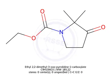 Chemical structure of Ethyl 2,2-dimethyl-3-oxo-pyrrolidine-1-carboxylate