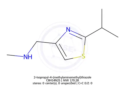 Chemical structure of 2-Isopropyl-4-(methylaminomethyl)thiazole
