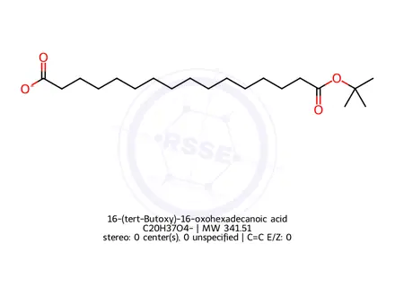 Chemical structure of 16-(tert-Butoxy)-16-oxopalmitic acid