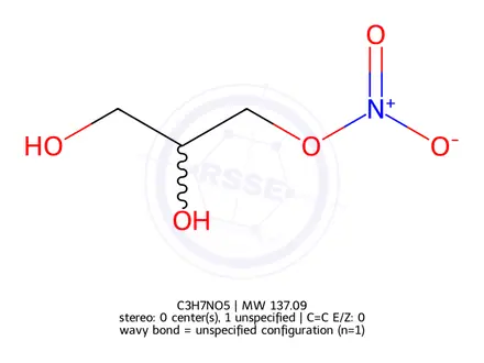 Chemical structure of 1-Mononitroglycerin