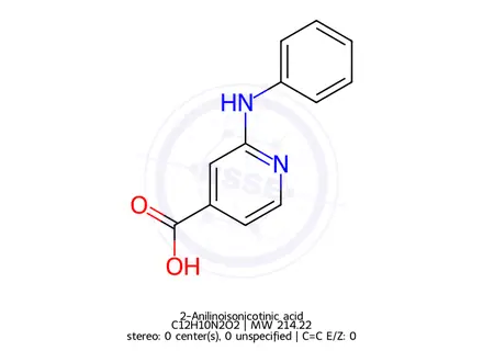 Chemical structure of 2-Anilinoisonicotinic acid