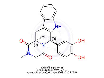 Chemical structure of Tadalafil Catechol