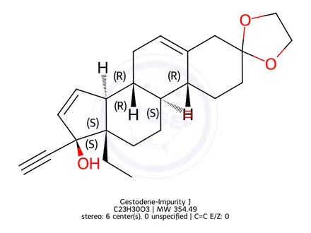 Chemical structure of Gestodene-Impurity J