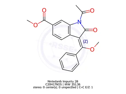 Chemical structure of Nintedanib Impurity 28