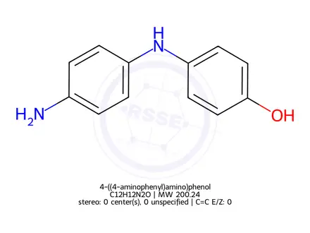 Chemical structure of 4-((4-aminophenyl)amino)phenol