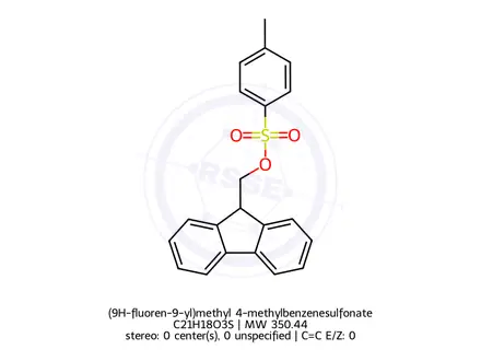Chemical structure of (9H-fluoren-9-yl)methyl 4-methylbenzenesulfonate