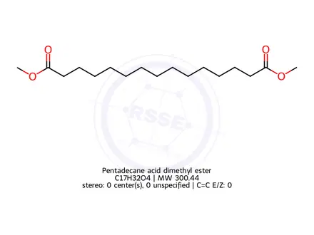 Chemical structure of Pentadecane acid dimethyl ester