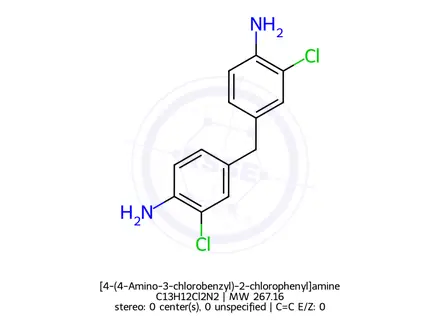 Chemical structure of 4,4'-Methylenebis(2-chloroaniline)