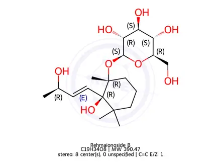 Chemical structure of Rehmaionoside B