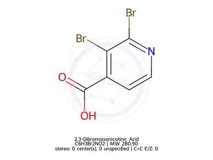 Chemical structure of 2,3-Dibromoisonicotinic Acid