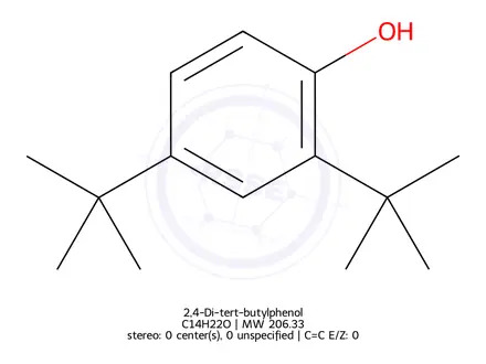 Chemical structure of 2,4-Di-tert-butylphenol