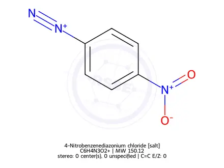 Chemical structure of 4-Nitrobenzenediazonium chloride