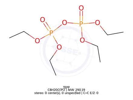 Chemical structure of TEPP