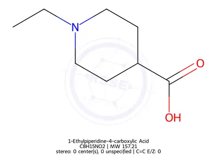 Chemical structure of 1-Ethylpiperidine-4-carboxylic Acid