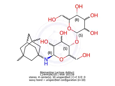 Chemical structure of Memantine Lactose Adduct