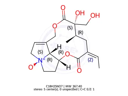 Chemical structure of Retrorsine N-oxide