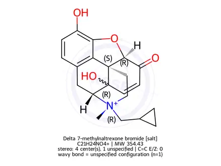 Chemical structure of Delta 7-methylnaltrexone bromide