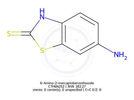 Chemical structure of 6-Amino-2-mercaptobenzothiazole