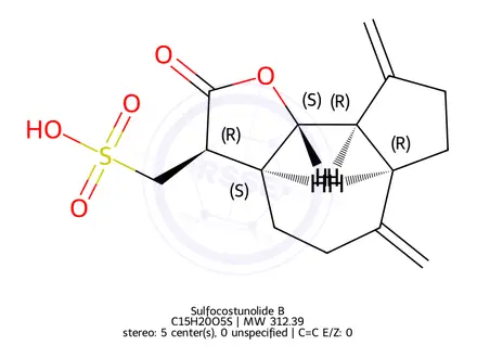 Chemical structure of Sulfocostunolide B