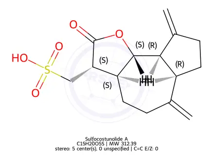 Chemical structure of Sulfocostunolide A