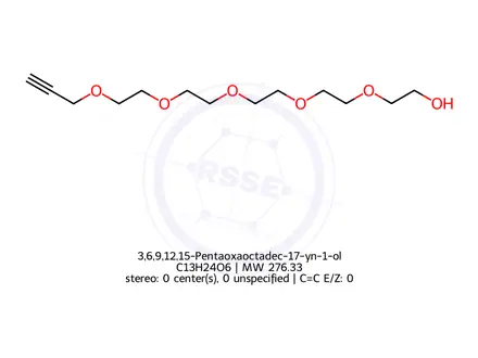 Chemical structure of 3,6,9,12,15-Pentaoxaoctadec-17-yn-1-ol