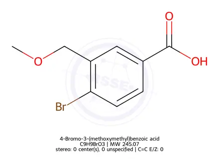 Chemical structure of 4-Bromo-3-(methoxymethyl)benzoic acid