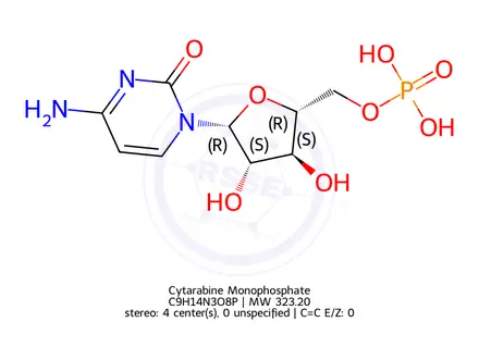 Chemical structure of Cytarabine Monophosphate