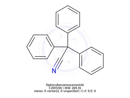 Chemical structure of α,α-Diphenylbenzeneacetonitrile